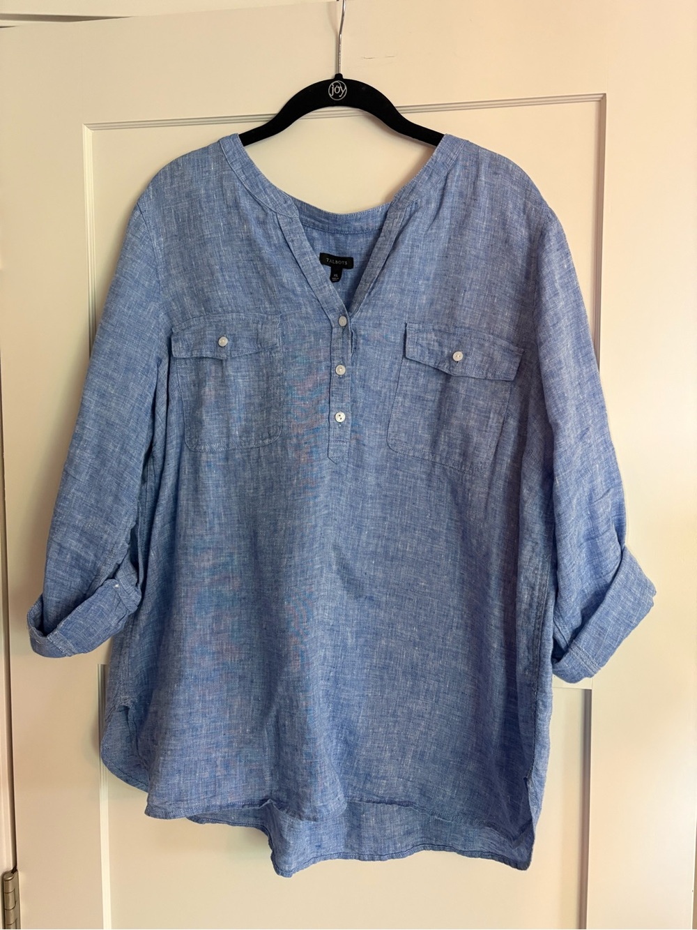 Talbots Light Blue Linen Shirt